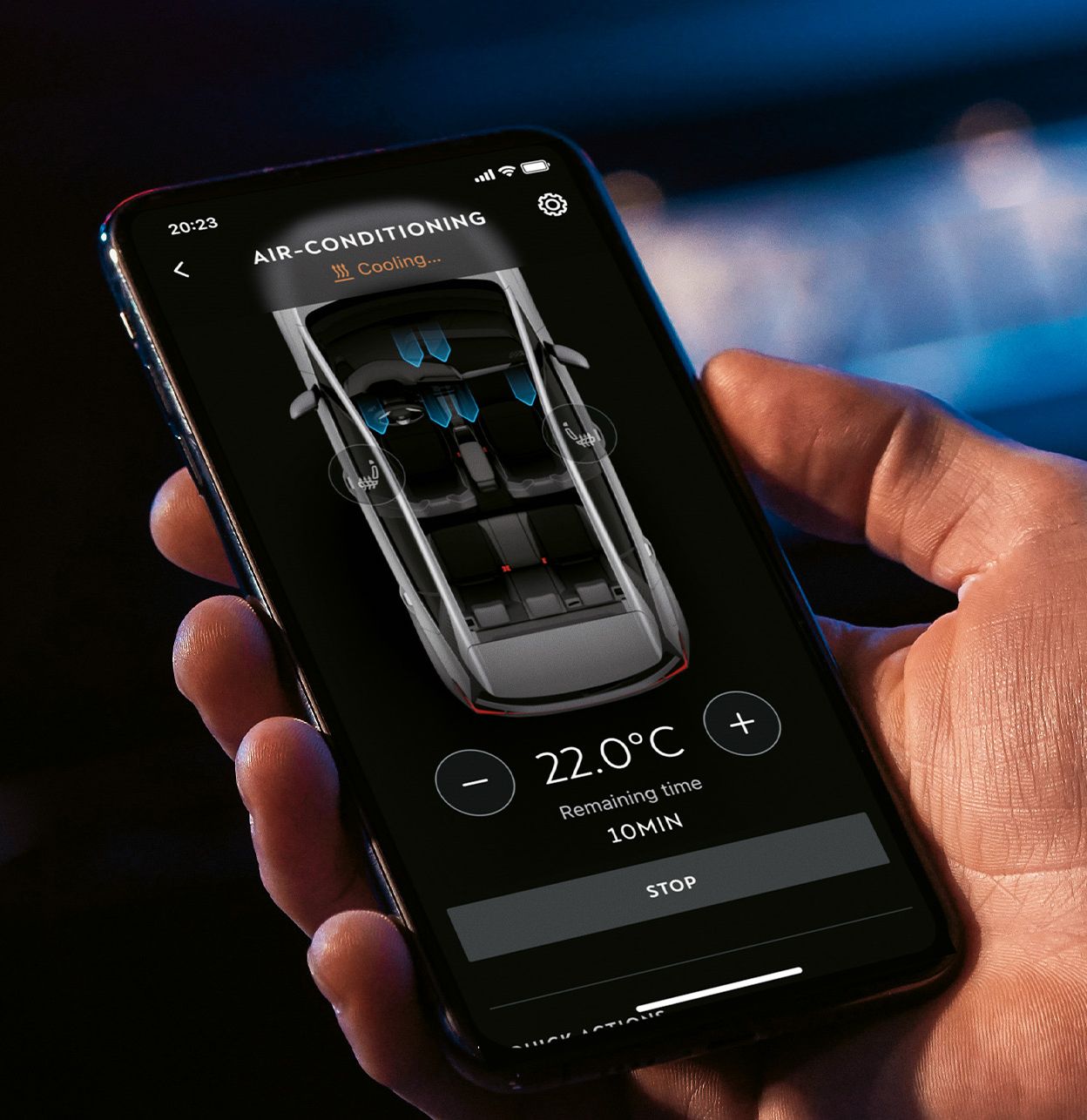 Ansicht der MyCUPRA App am Smartphone