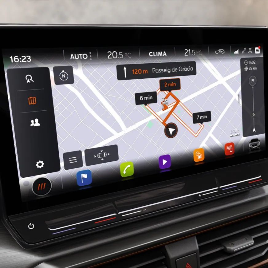Detailansicht der CUPRA Connect Online Navigation