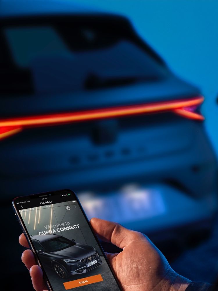 Ein CUPRA Leon Connect App