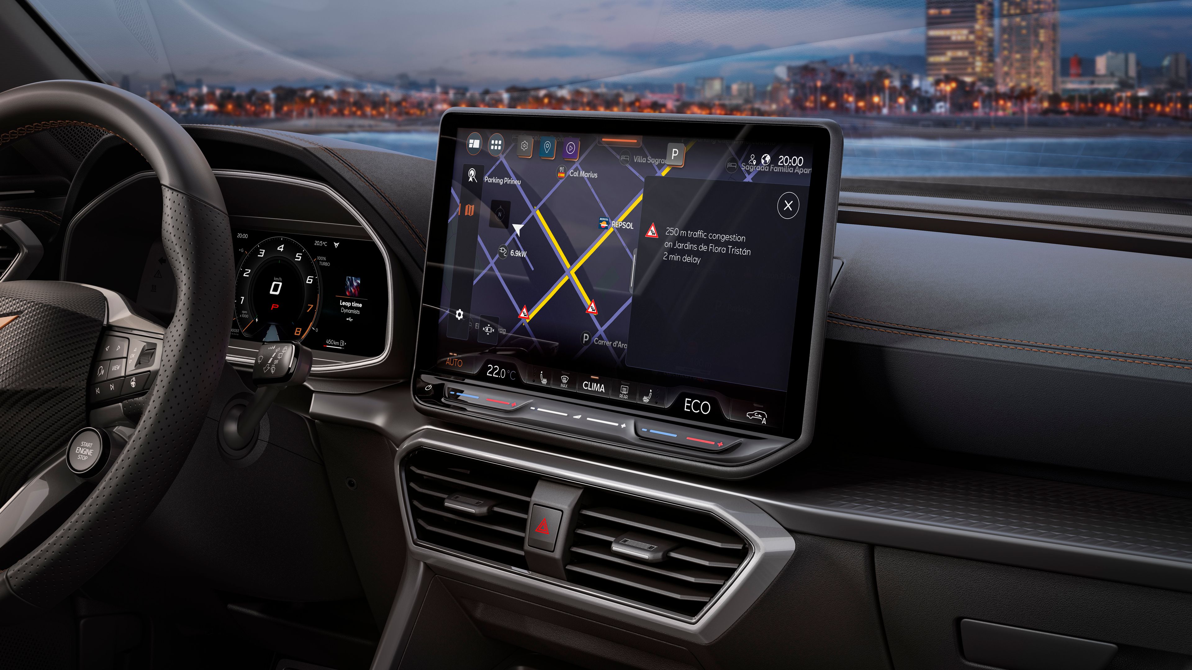 CUPRA Tavascan in Blau beim Ladevorgang