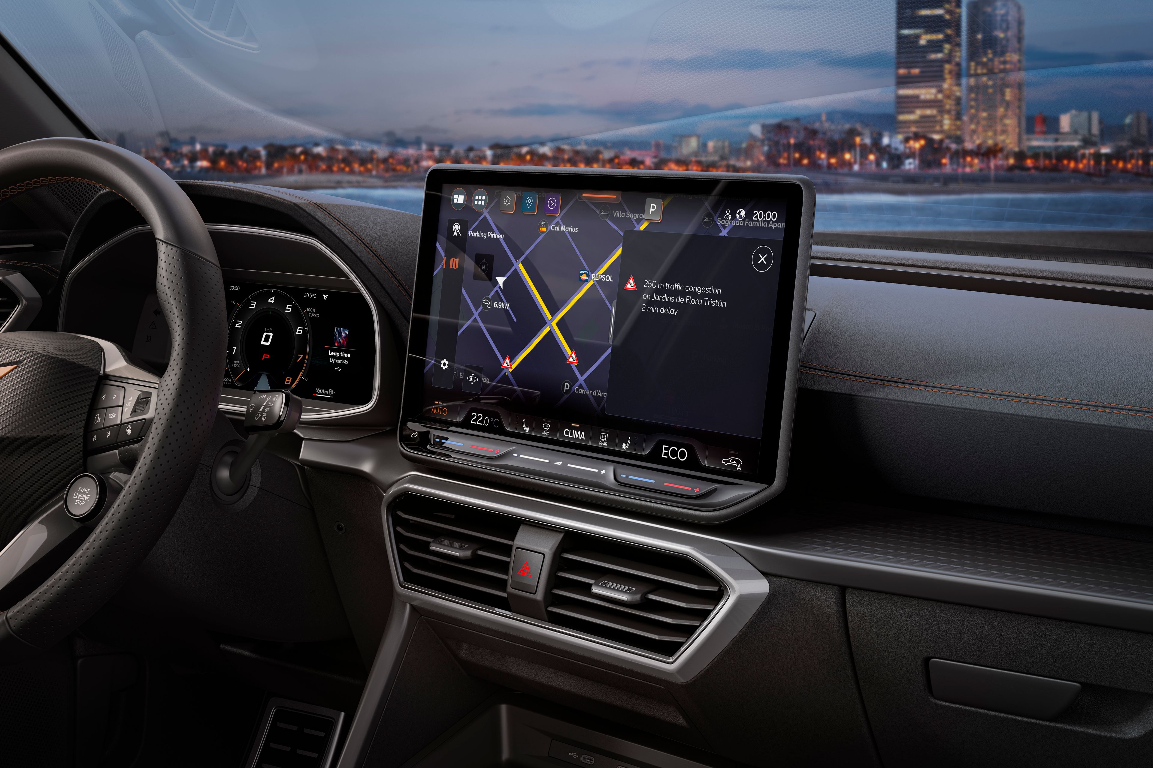 CUPRA Tavascan in Blau beim Ladevorgang