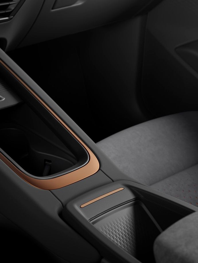 Die Mittelkonsole in einem CUPRA Born