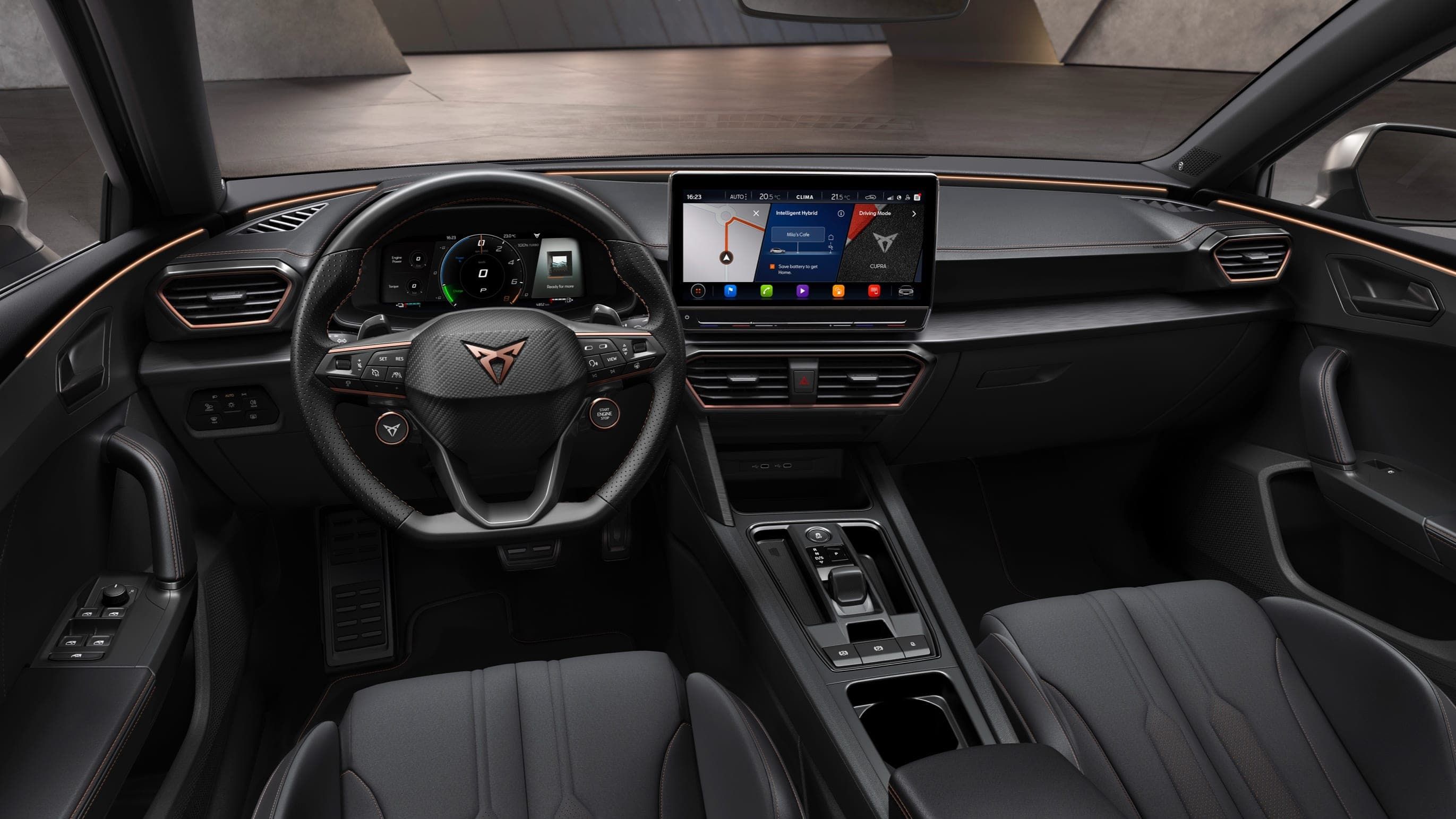 Blick ins Cockpit eines CUPRA Leon SP Kombi 